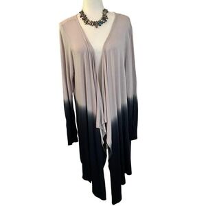 Angie Ombre Y2K Hippy Open Cardigan Long Sleeve Boho Lightweight Layering M